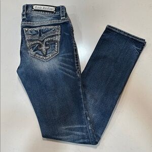 Rock Revival ‘Star Fish’ Mid-Rise Stretch Straight Leg Jeans - Size 28 x 33